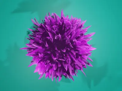 Round feather model 3D print model