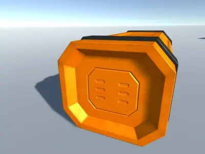 Sci-Fi Crates Low-poly 3D model