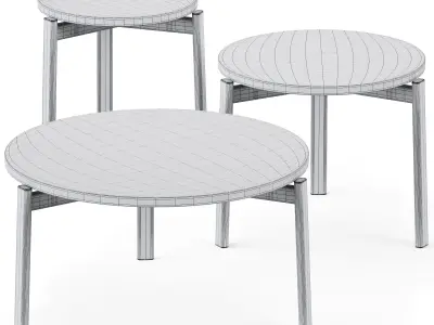 Wooden Coffee Table Passage by Menu 3D model