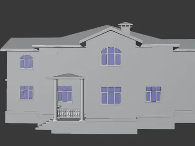 House with porch 3D model