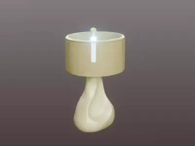Organic Bedside Lamp Low-poly 3D model