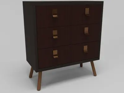 Furnite Pack Dark Wood 2 Low-poly 3D model Low-poly 3D model
