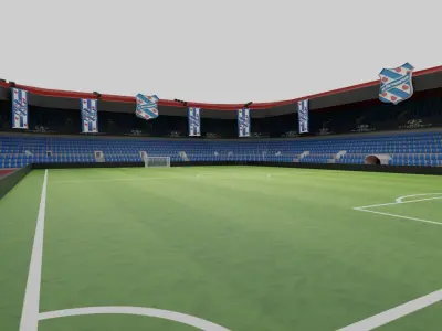 Heerenveen Football Stadium Low-poly 3D model