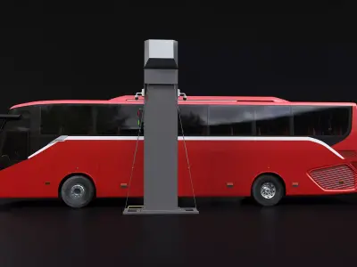 Border X-Ray Truck and Bus Control 3D model
