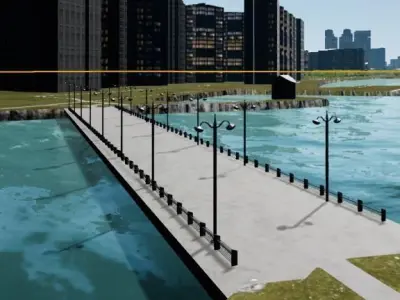 Bridges shanghai-guangzhou expressway Low-poly 3D model