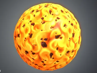 Stylized Lava Vol 28 - Hand Painted Texture Texture