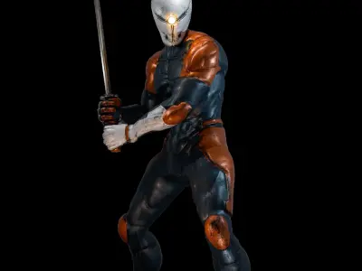 Gray Fox - Game Ready Low-poly 3D model
