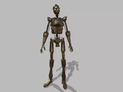 Steampunk Robot Low-poly 3D model purchase