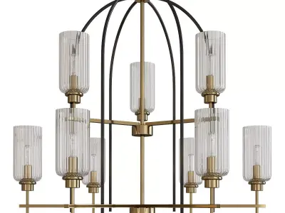 Espy 2 Tier Chandelier Low-poly 3D model