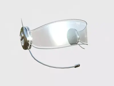 SciFi Glasses H07 Aluminum - Character Design Fashion Low-poly 3D model