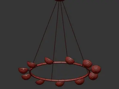 AVION ROUND CHANDELIER 3D model