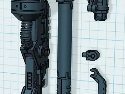 Gunpla ANTI-SHIP CANNON missile laucher and  some custom part 3D print model