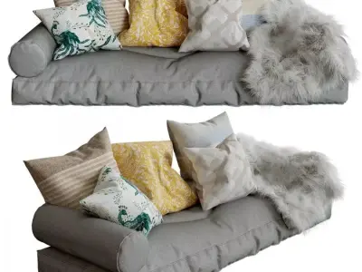 Decorative Soft Corner For The Windowsill 3D model