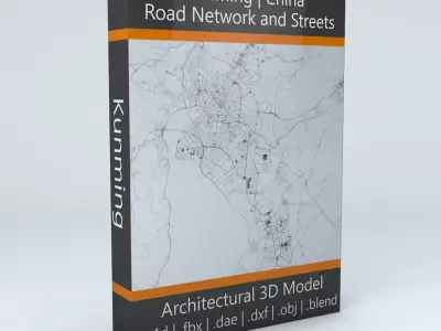 Kunming Road Network and Streets 3D model