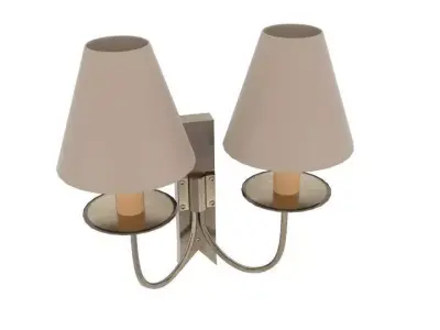 Double Cottage Wall Light Low-poly 3D model