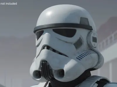  Star Wars Imperial Stormtrooper and Blaster Dirty A-Pose 