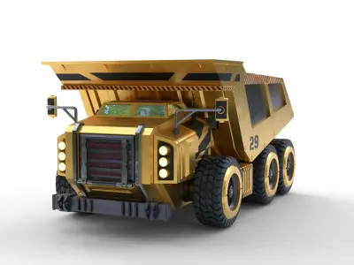 Concept Haul Truck Low-poly 3D model