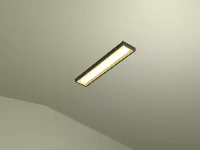 Overhead Industrial Light Free low-poly 3D model