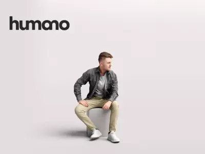 Humano Sitting Man 2203-3 3D model