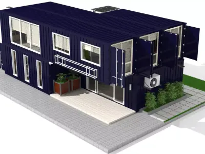 Container Office Building 3D model