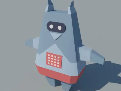 Low Poly Space Robot Low-poly 3D model