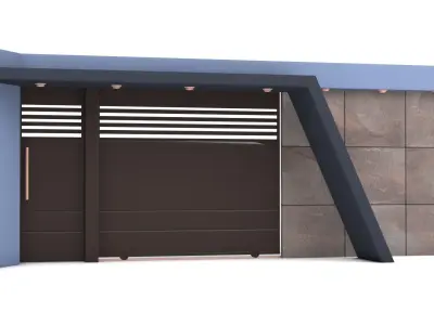 Fence and Gate 07 PBR  Low-poly 3D model