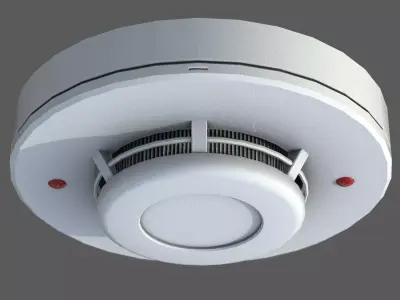 Smoke Detector Low-poly 3D model