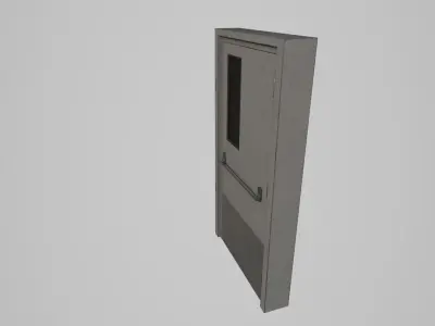 Metal Door Low-poly 3D model