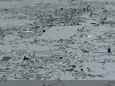 Greater London Streets and Buildings 3D model