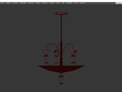 Hudson Valley Paavo Chandelier Low-poly 3D model