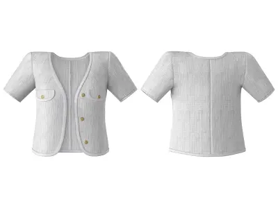 Women Shorts Outfit Low-poly 3D model