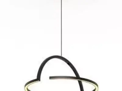 Lamp pendant light with circular shape 3D model