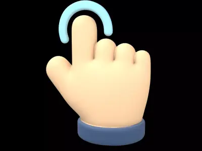 Touch Icon v1 002 Low-poly 3D model