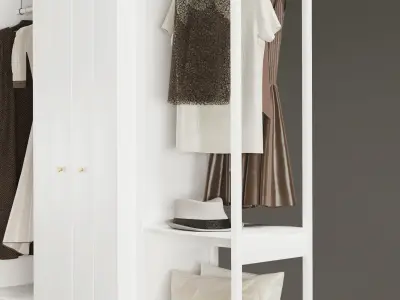 KEA IDANAS Wardrobe combination 3D model