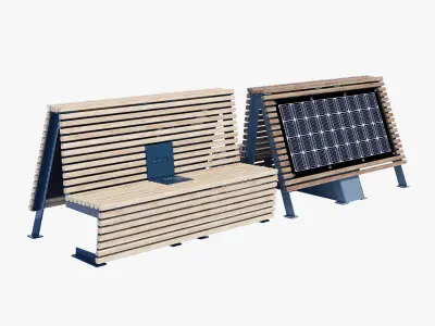 Flash solar bench 3D model