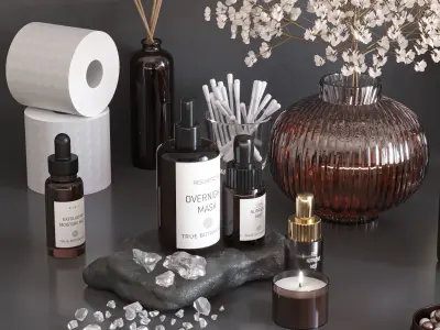 bathroom accessories 12 3D model