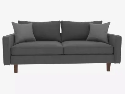Modern 2-Seater Fabric Sofa 3D model