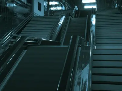 metro train station  3D model