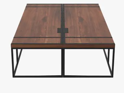 Antique Doors Coffee Table SA-4649 3D model
