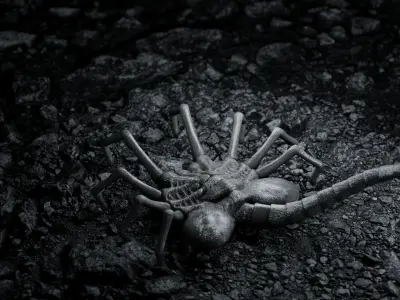 Facehugger rigged Low-poly 3D model