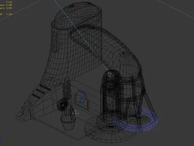 Spacecraft - small ground construction 03 3D model