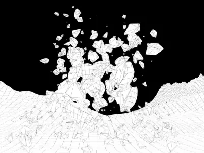 Exploded sphere Low-poly 3D model