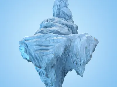 Iceberg 3 floating in water 3D model