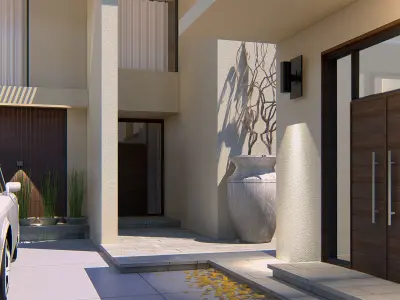 Modern villa exterior  3D model