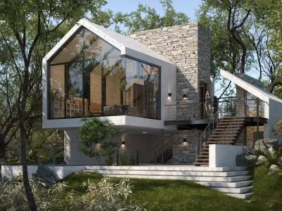Forest House - villa 3D model