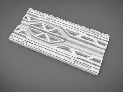 Scifi wall architect kitbash 3 3D print model