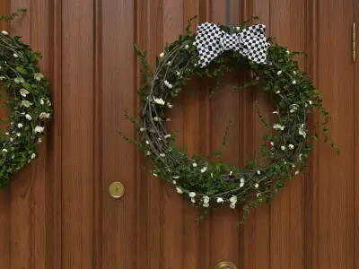 Entrance classic door 05  3D model