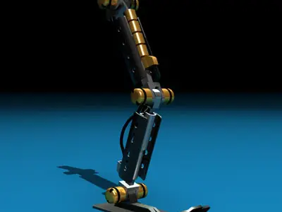 Robot leg 3D model