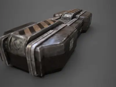 Sci-fi ammobox Low-poly 3D model