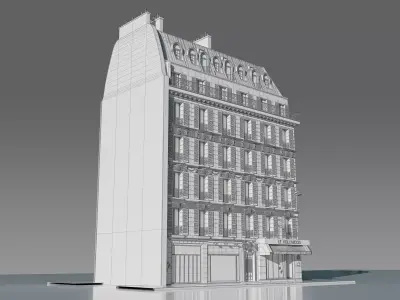 Corner Restaurant Building 3D model